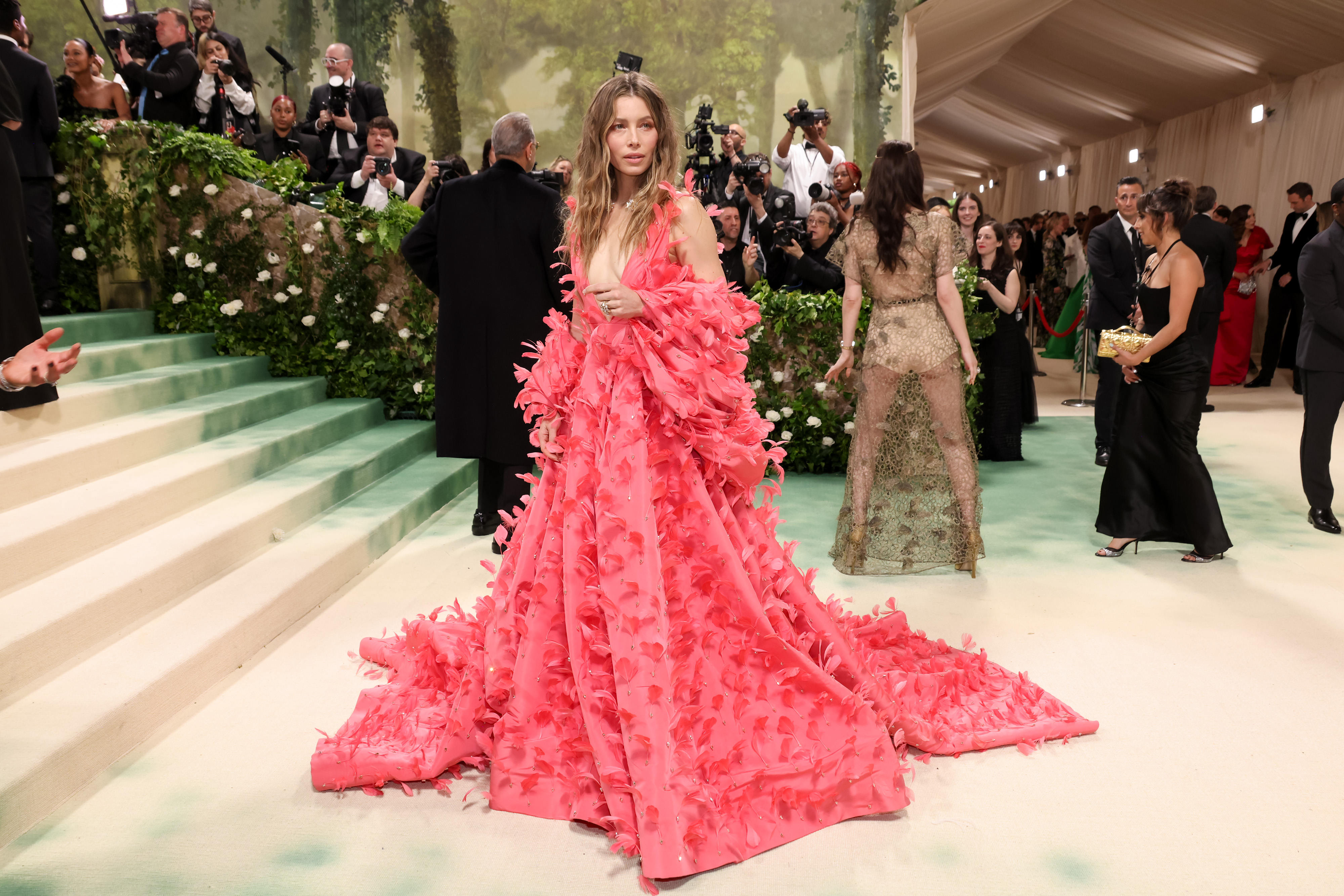 Jessica Biel attends The 2024 Met Gala Celebrating "Sleeping Beauties: Reawakening Fashion"