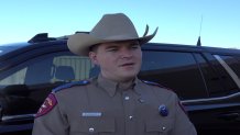 Texas DPS trooper Cody Durham, talks about pulling a man from a burning car on Jan. 9, 2025.
