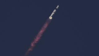 SpaceX's mega rocket Starship makes a test flight from Starbase, Texas, on May 27, 2025.