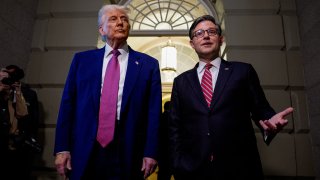 Donald Trump and Mike Johnson