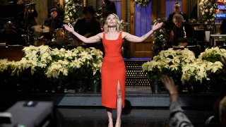 FILE - "SNL" host Scarlett Johansson on Dec. 14, 2019.