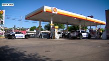 More than 10 Dallas police units respond to an assist call on April 11, 2025.