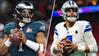 Jalen Hurts (L), Dak Prescott (R)